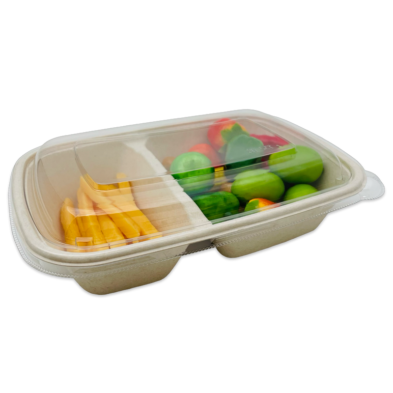 2-Compartment Natural Pulp Tray