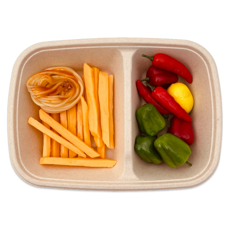 2-Compartment Natural Pulp Tray