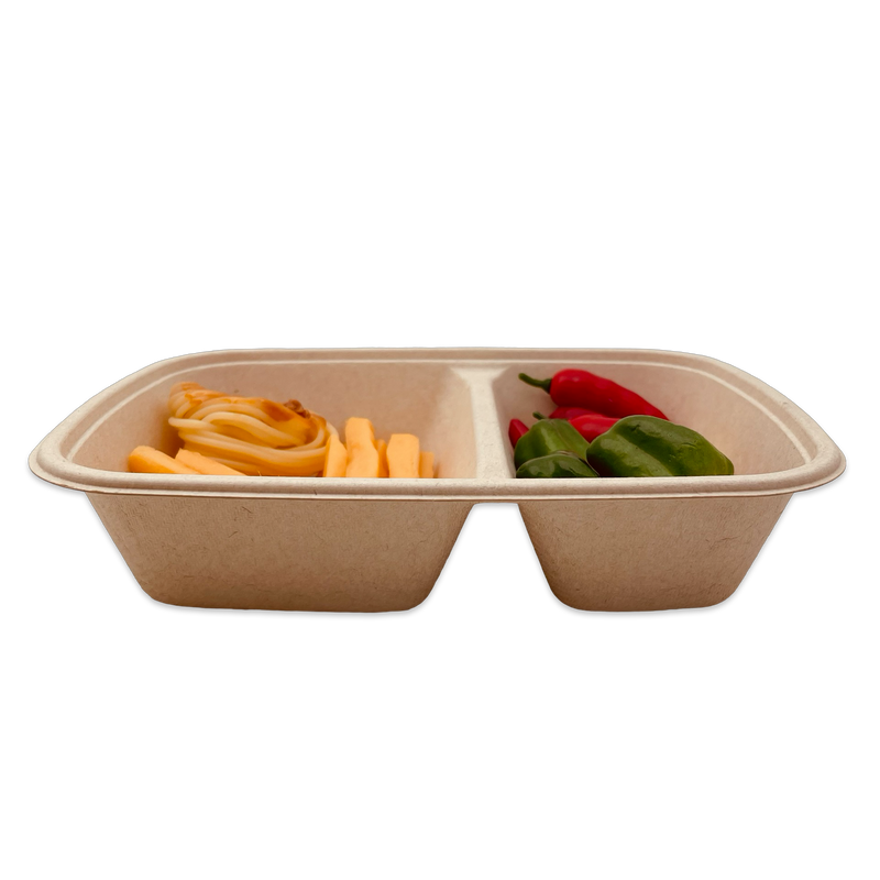 2-Compartment Natural Pulp Tray