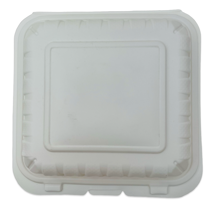 8X8 3-Comp White Hinged Container PW83