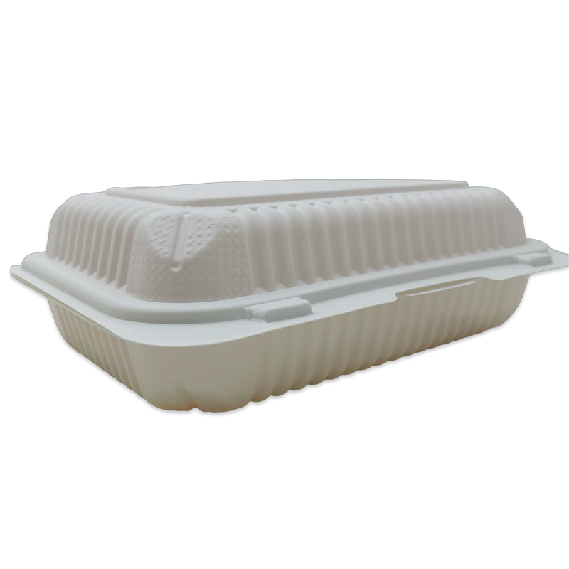 9X6X2.5 White Hinged Container PW206